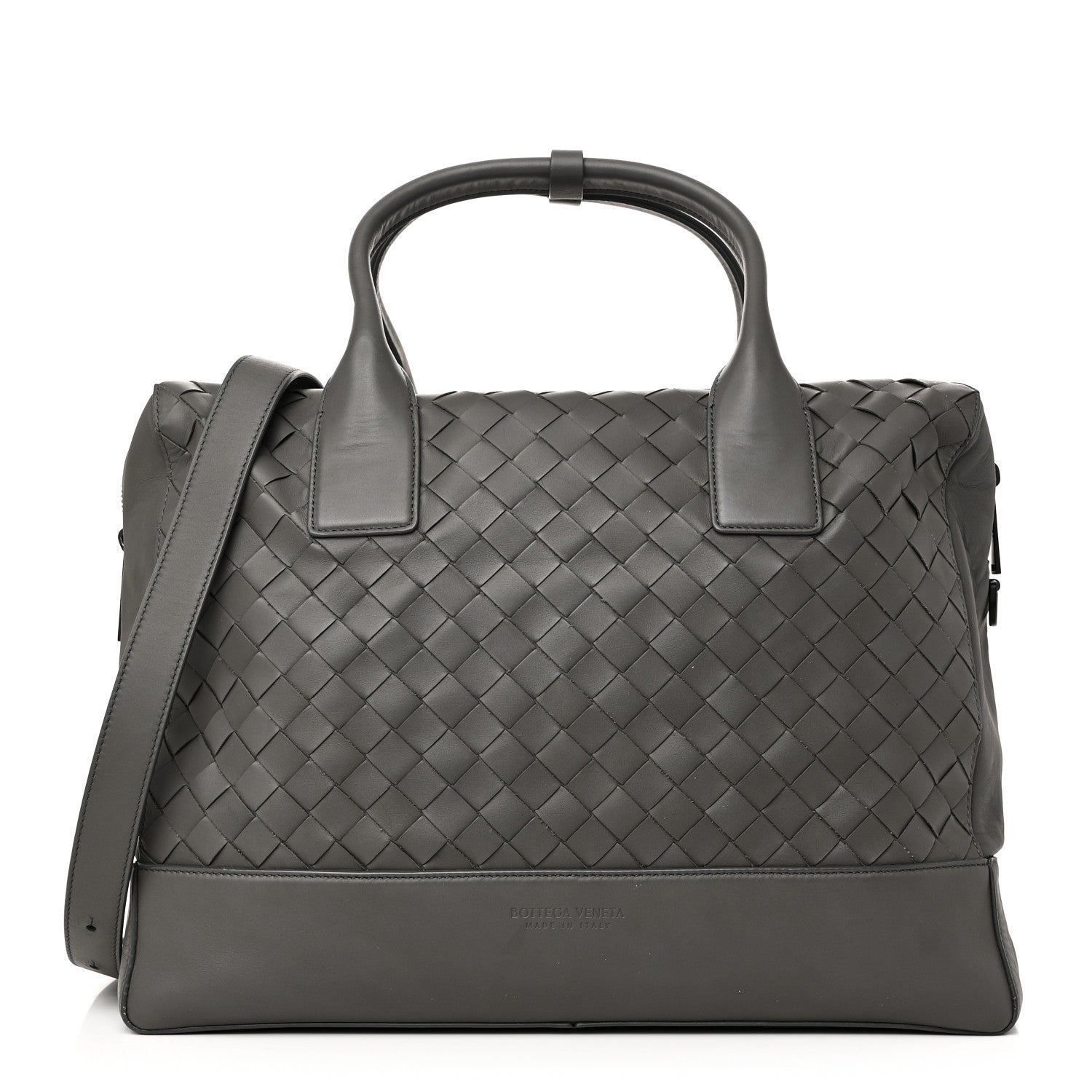 Bottega Veneta Nappa Intrecciato Briefcase Grey 1 of 9