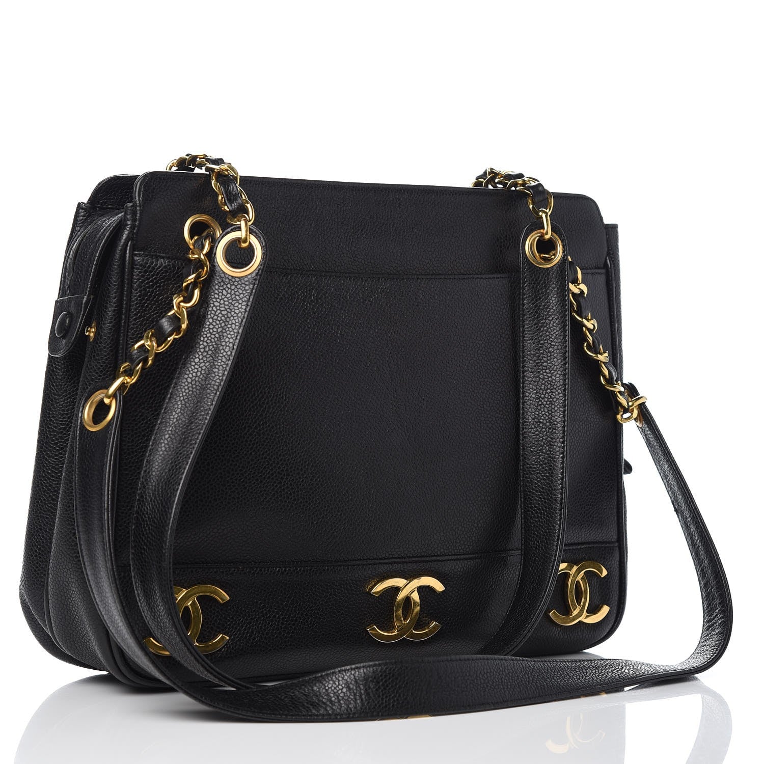 Chanel Caviar CC Shoulder Bag Black 3 of 12