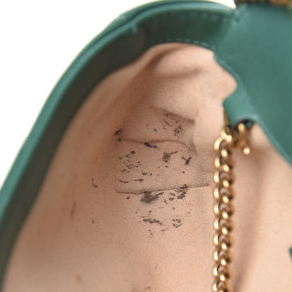 Gucci Calfskin Matelasse Super Mini GG Marmont Shoulder Bag Emerald Green 12 of 18