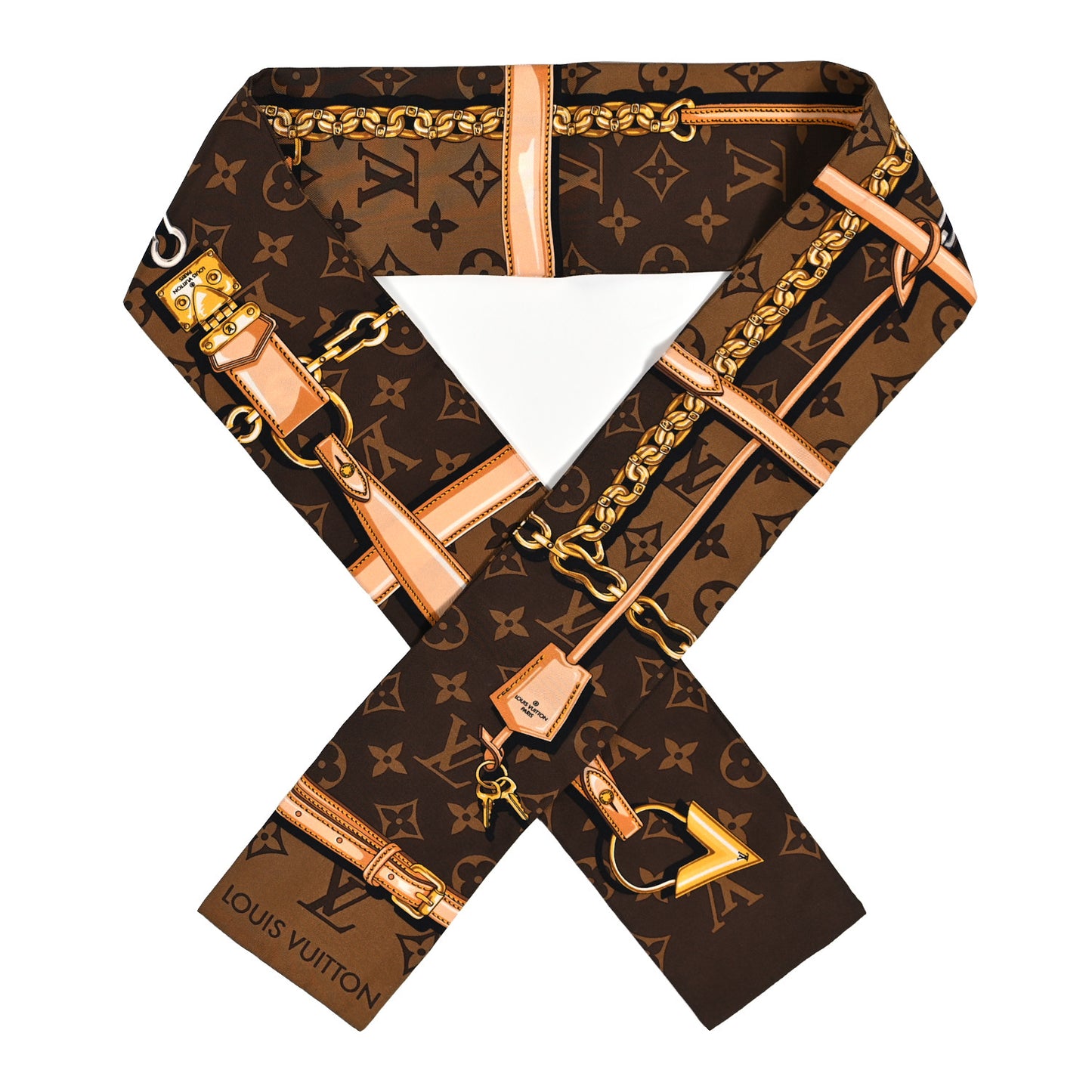 Silk Monogram Confidential Bandeau Brown
