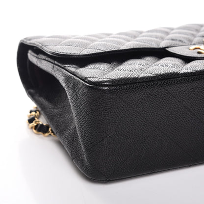 Chanel Caviar Quilted Jumbo Double Flap Black 8 of 10