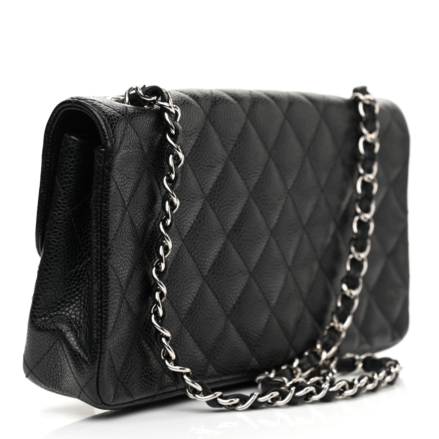Caviar Quilted East West Flap Black