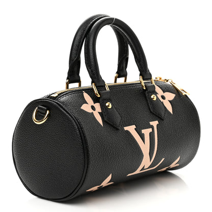 Louis Vuitton Empreinte Monogram Giant Papillon BB Black Beige 2 of 7