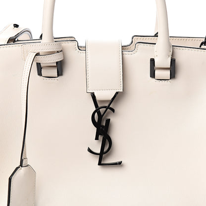 Saint Laurent Smooth Calfskin Baby Cabas Monogram Dove White 12 of 12