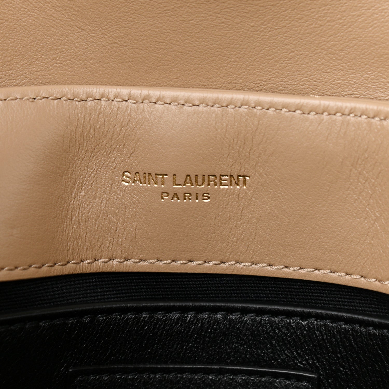 Saint Laurent Calfskin Y Quilted Monogram Small Loulou Chain Satchel Dark Beige 7 of 10