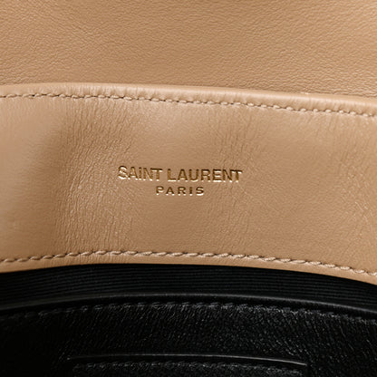 Saint Laurent Calfskin Y Quilted Monogram Small Loulou Chain Satchel Dark Beige 7 of 10
