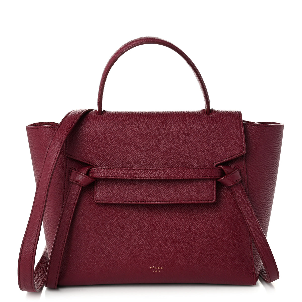 Celine Grained Calfskin Micro Belt Bag Plum 1 of 13