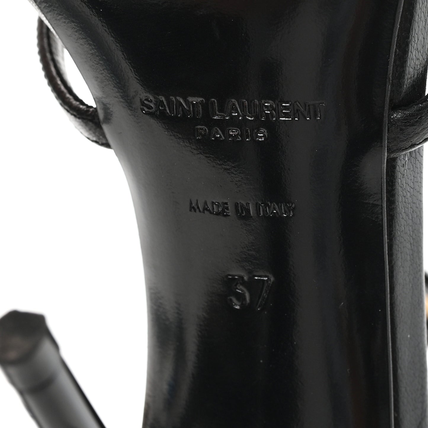 Calfskin Cassandra 100 Ankle Strap Sandals 37 Black
