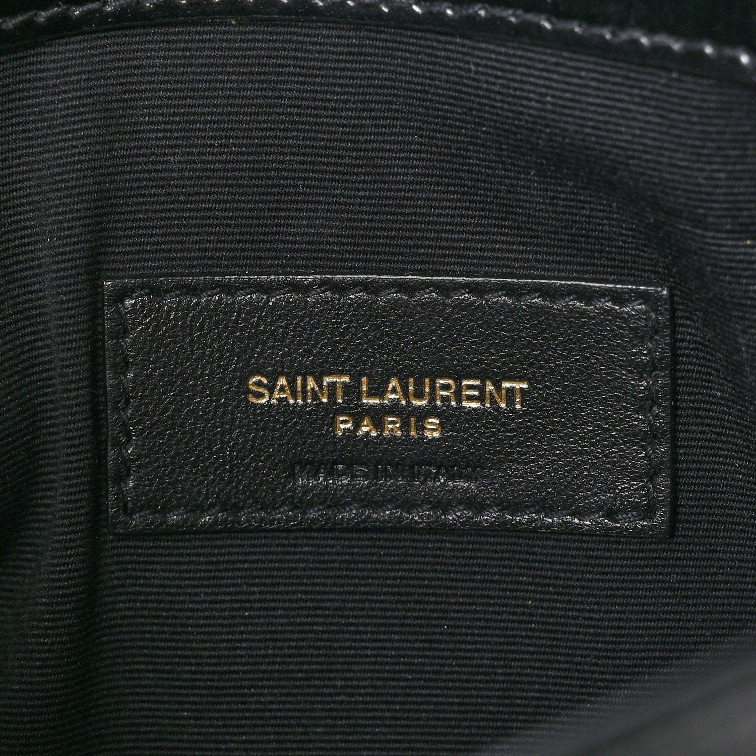 Saint Laurent Smooth Shiny Calfskin Monogram Uptown Pouch Black 6 of 7