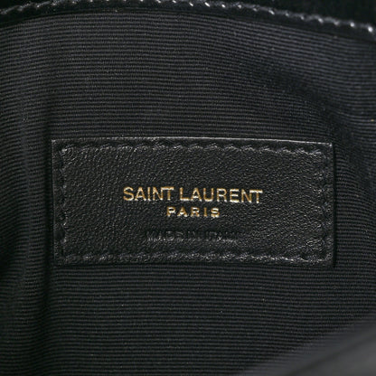 Saint Laurent Smooth Shiny Calfskin Monogram Uptown Pouch Black 6 of 7