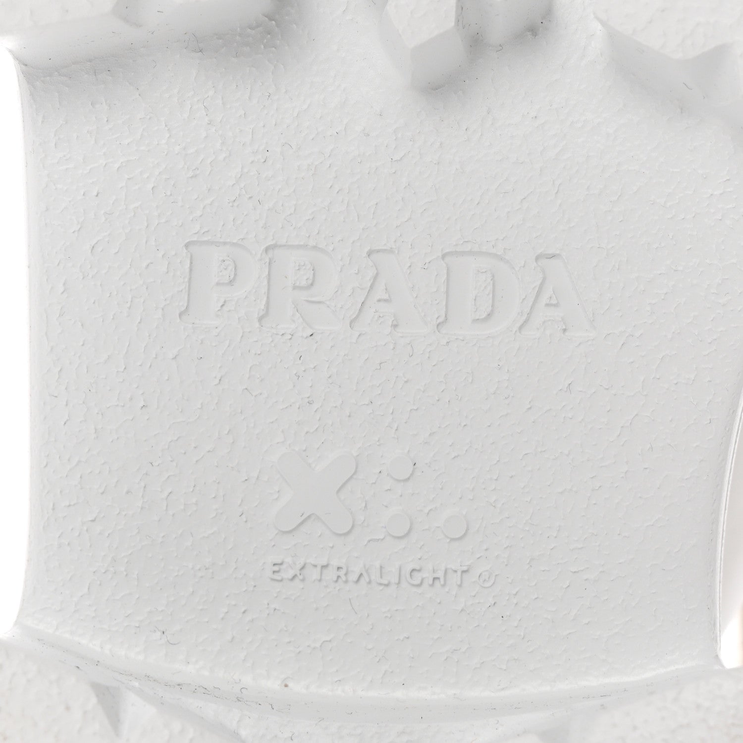 Prada Spazzolato Metal Triangle Logo Padded Monolith 55mm Slingback Sandals 38.5 White 6 of 12