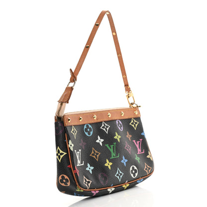 Louis Vuitton Monogram Multicolor Pochette Accessories Black 3 of 16