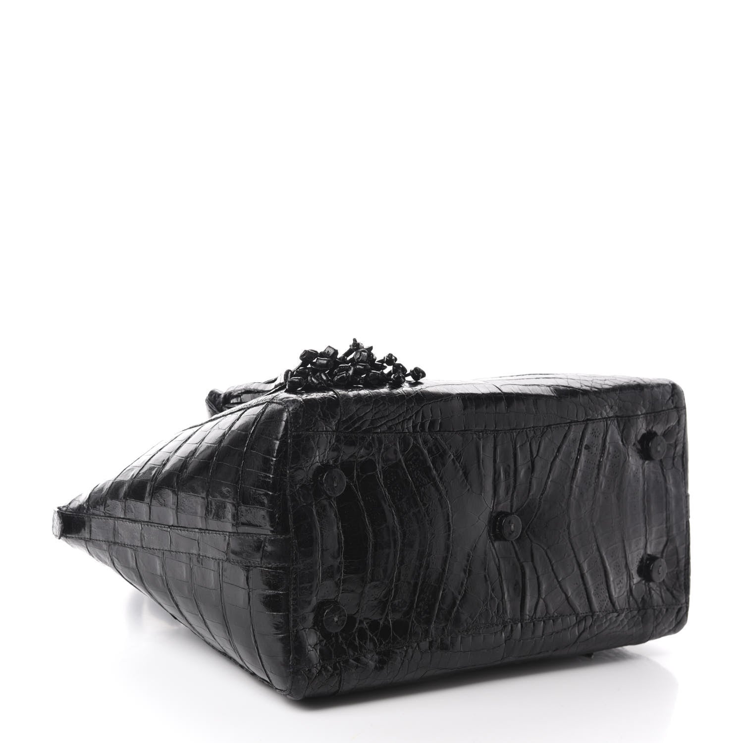 Nancy Gonzalez Crocodile Dome Satchel Black 4 of 13