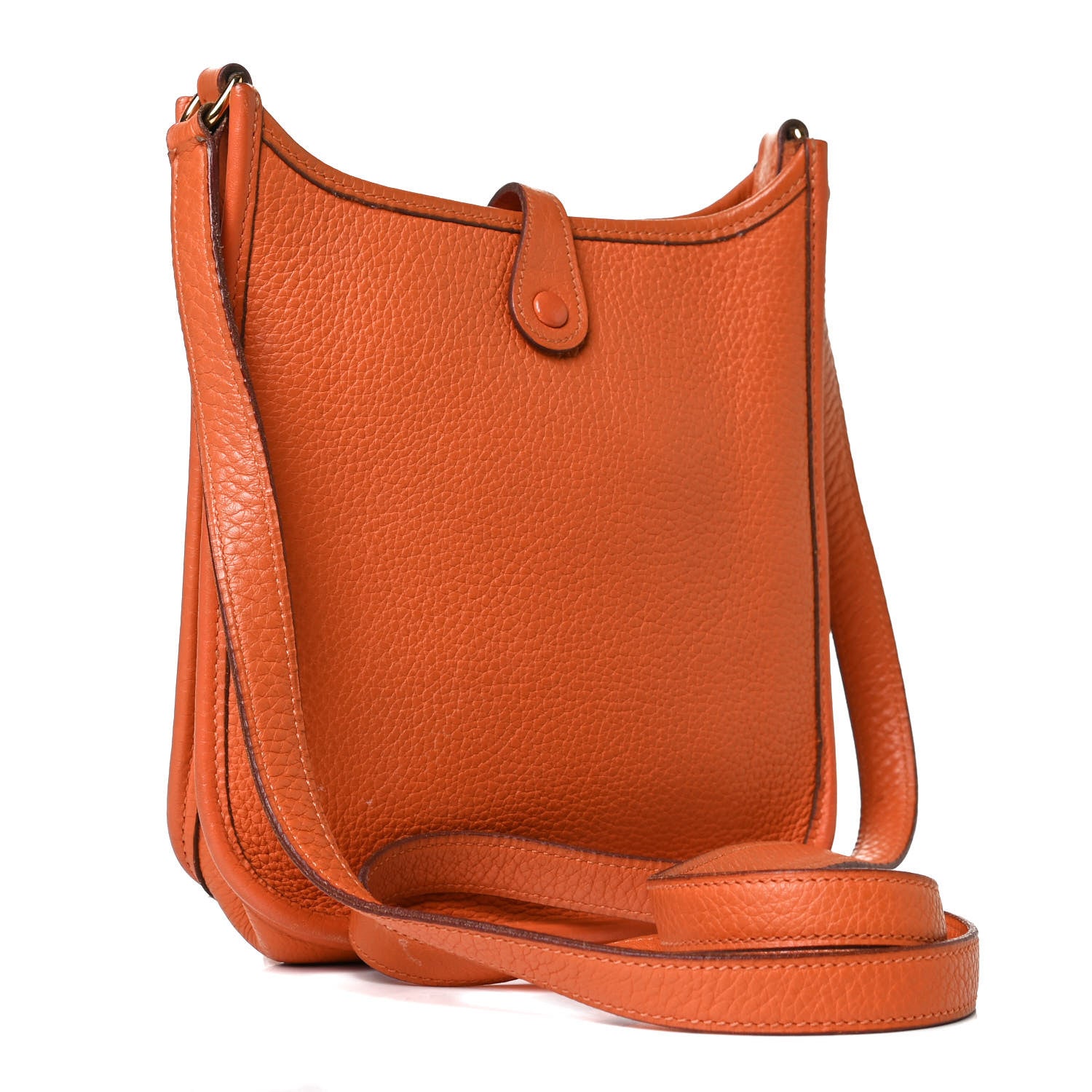 Hermes Taurillon Clemence Evelyne TPM Orange 2 of 11