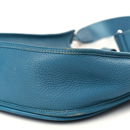 Hermes Taurillon Clemence Evelyne III GM Blue Jean 9 of 16