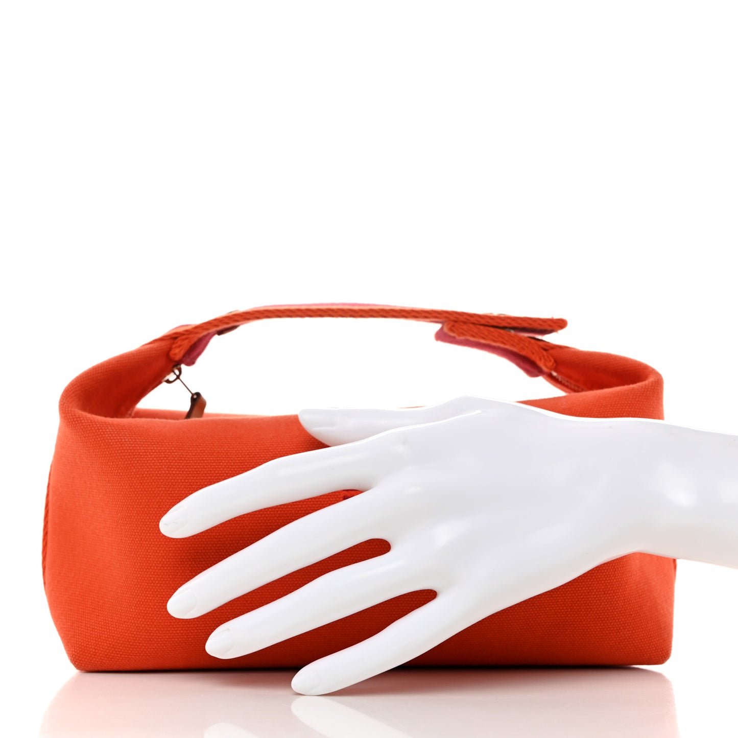 Canvas Small Bride-A-Brac Pouch Orange Burgundy