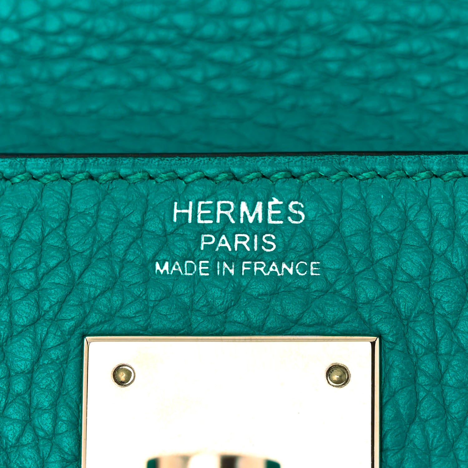 Hermes Taurillon Clemence Kelly Retourne 28 Turquoise 6 of 18