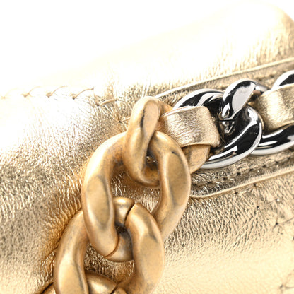 Chanel Metallic Goatskin Quilted Medium Chanel 19 Flap Gold 11 of 11