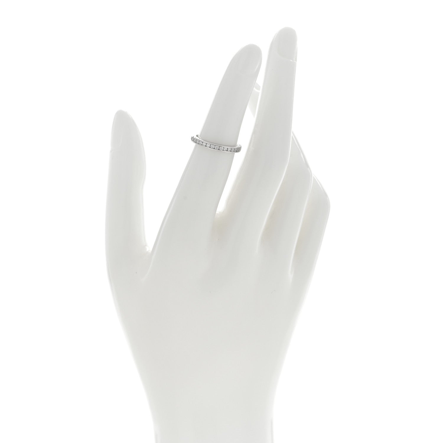 Tiffany Platinum Diamond 2.5mm Half Circle Wedding Band Ring 47 4 2 of 4