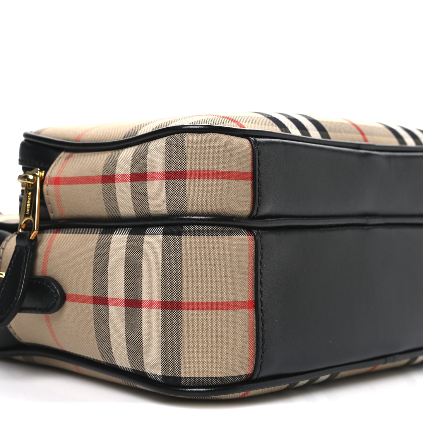 Calfskin Vintage Check Medium Camera Bag Archive Beige