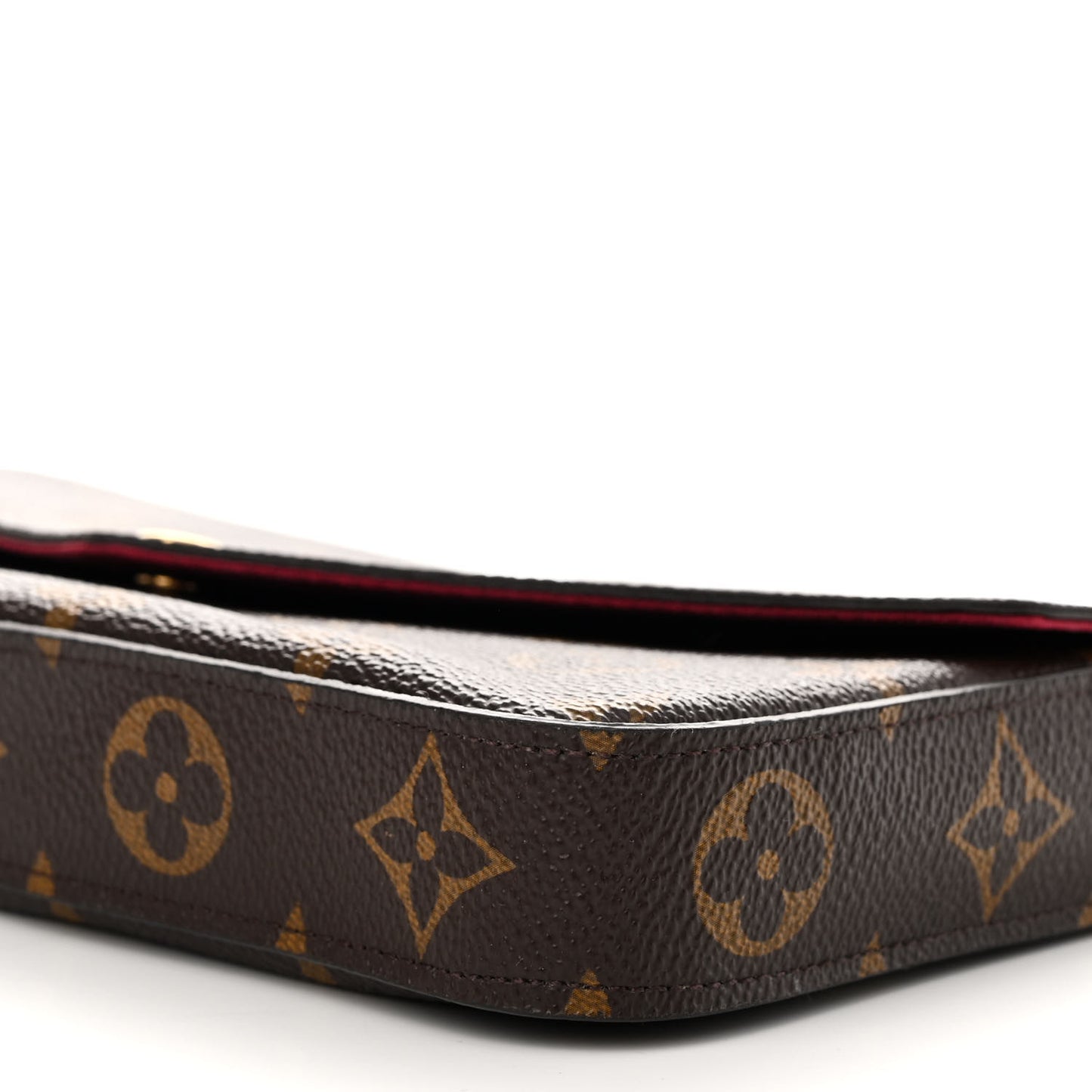Monogram Pochette Felicie Chain Wallet Fuchsia