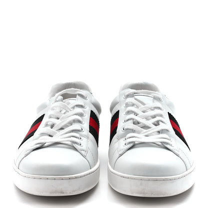 Gucci Miro Soft Calfskin Ayers Web Mens Ace Sneakers 10 White Blue 2 of 10