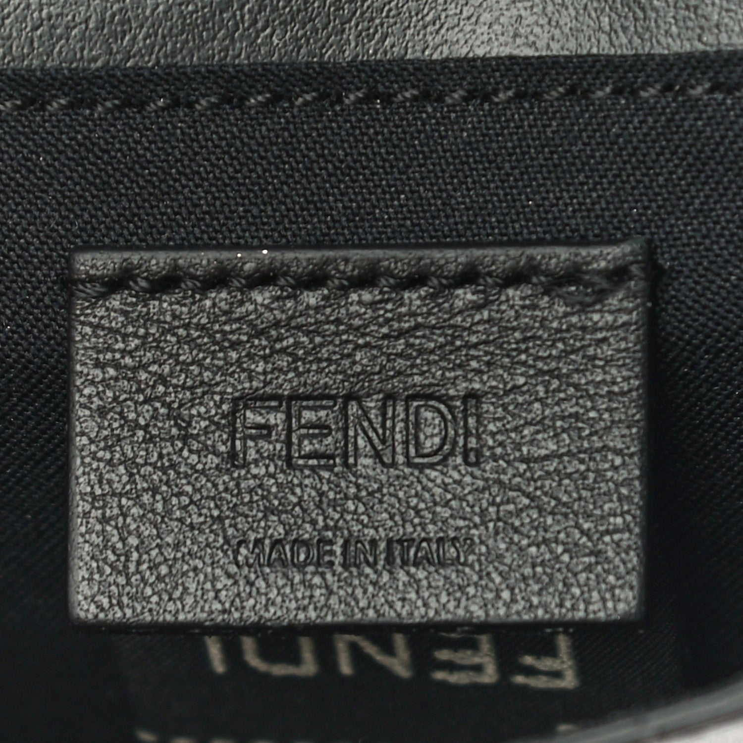 Fendi Vitello King Tamponato Logo Embossed Fold Over Card Holder Wallet Black 6 of 11