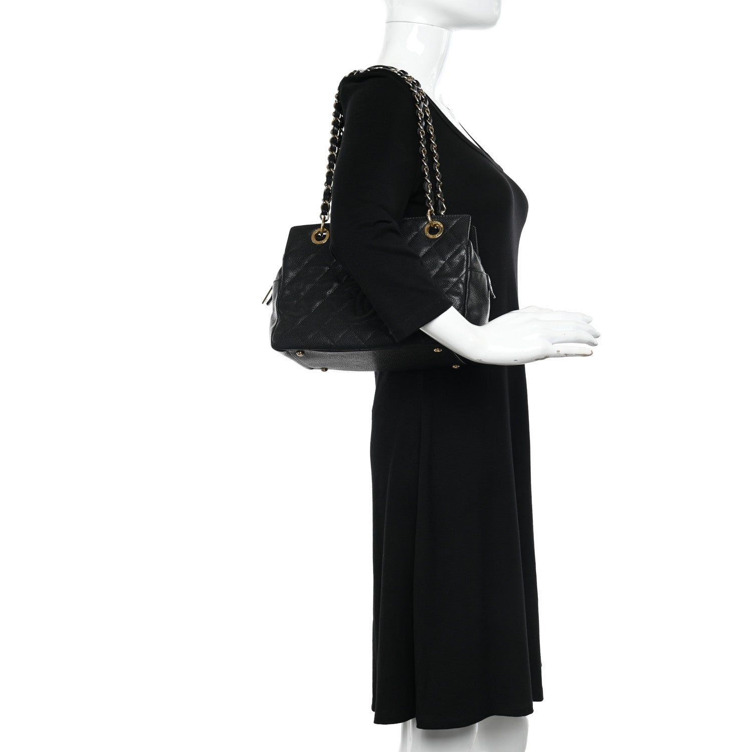 Chanel Caviar Quilted Petit Timeless Tote PTT Black 2 of 10