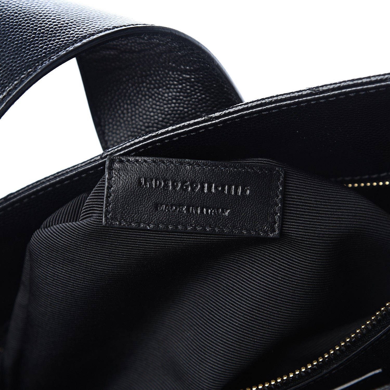 Saint Laurent Grain De Poudre Matelasse Chevron Monogram Shopping Bag Black 7 of 10
