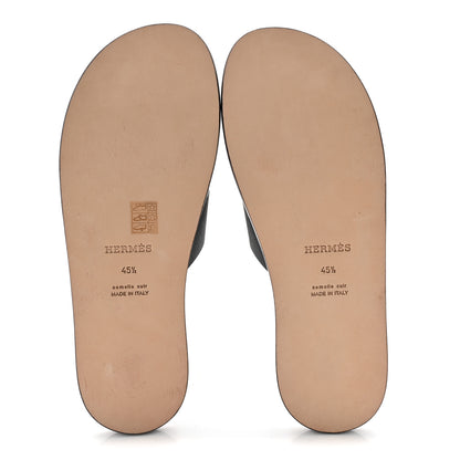 Hermes Epsom Mens Izmir Sandals 45.5 Marine 6 of 10
