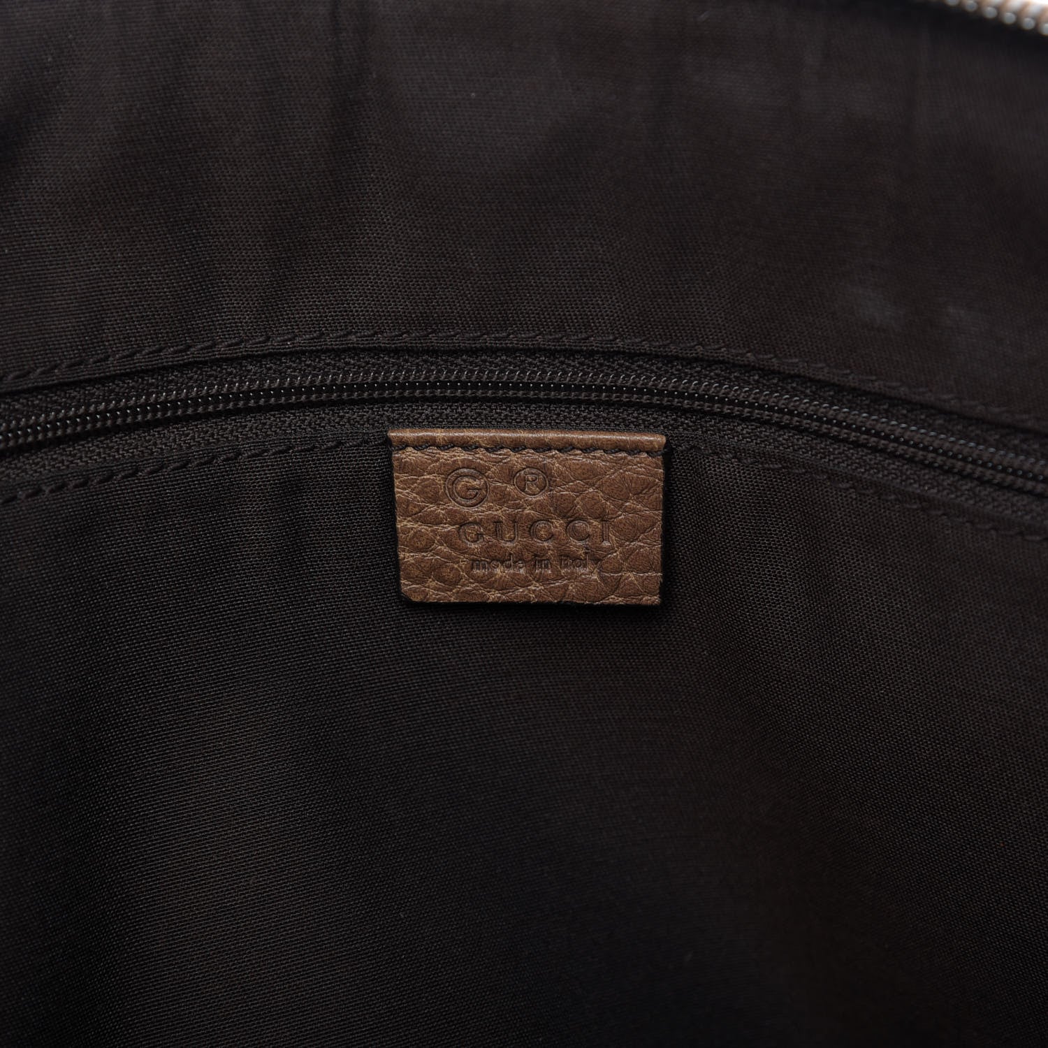 Gucci Calfskin Medium Web Dome Bag Brown 9 of 10