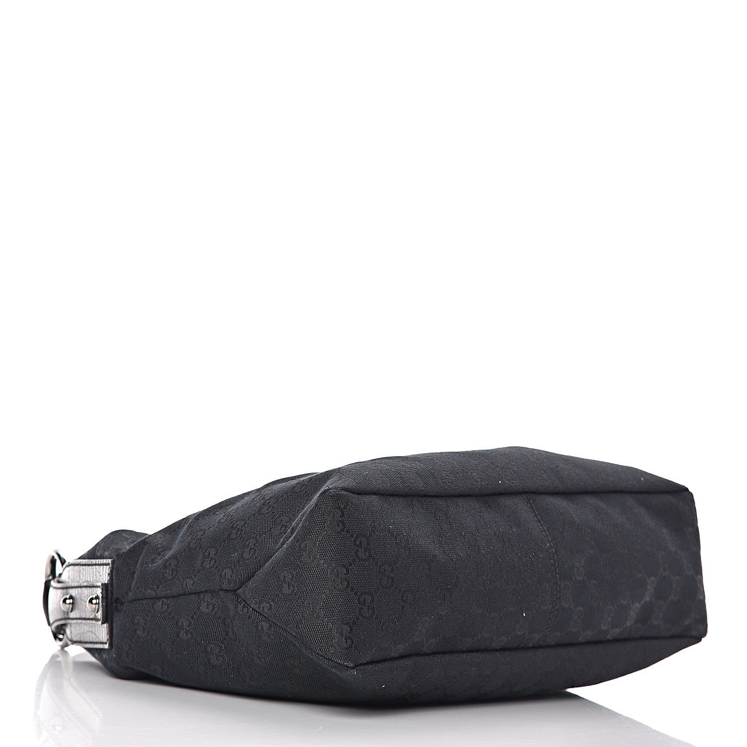 Gucci Monogram Medium Horsebit Chain Hobo Black 4 of 12