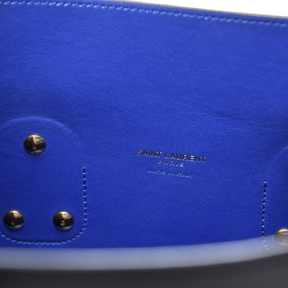 Saint Laurent Calfskin Small Sac De Jour Black Blue Majorelle 8 of 12
