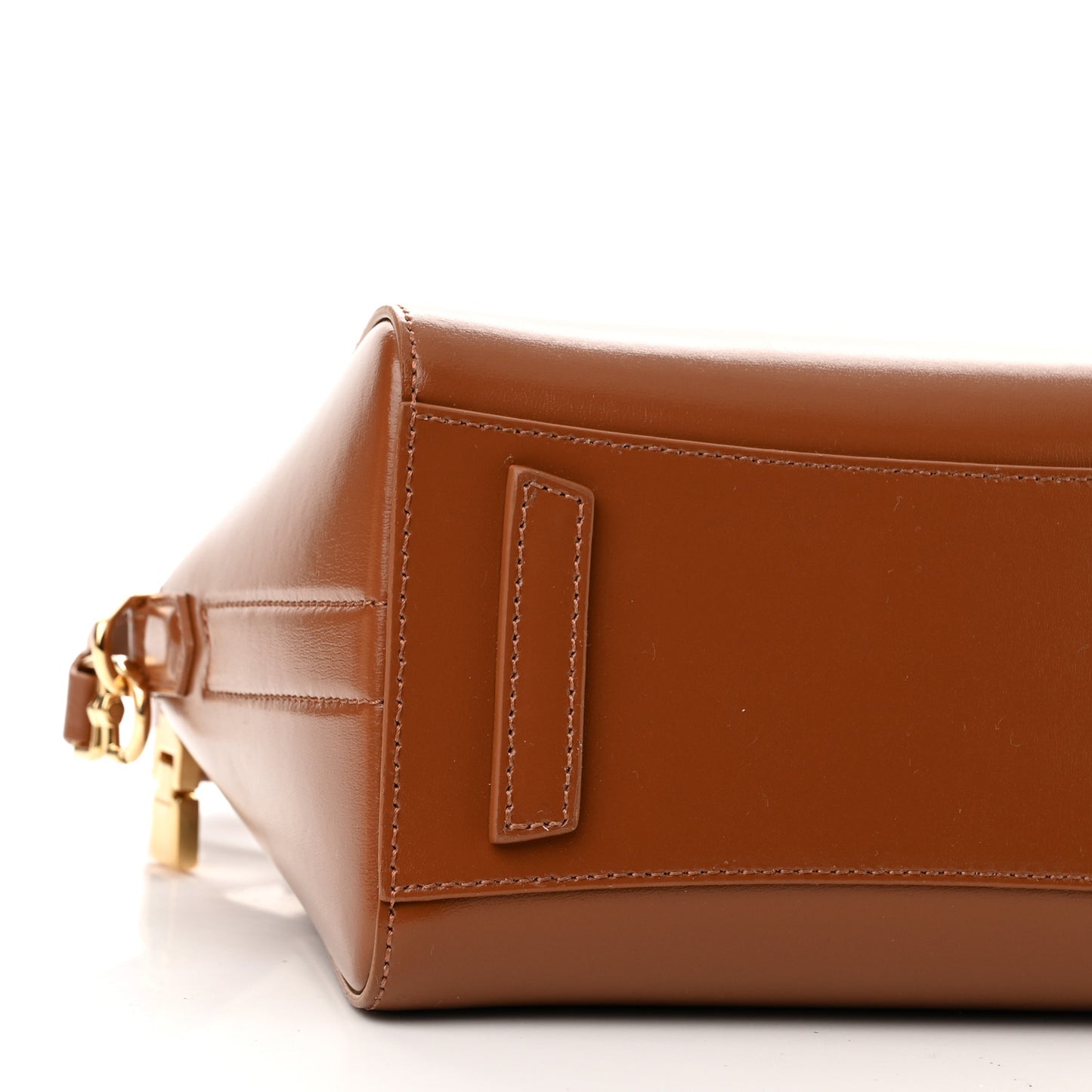 Shiny Lord Calfskin Mini Antigona Camel