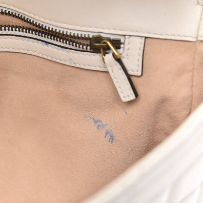 Gucci Calfskin Matelasse Studded Medium GG Marmont Shoulder Bag White 7 of 18