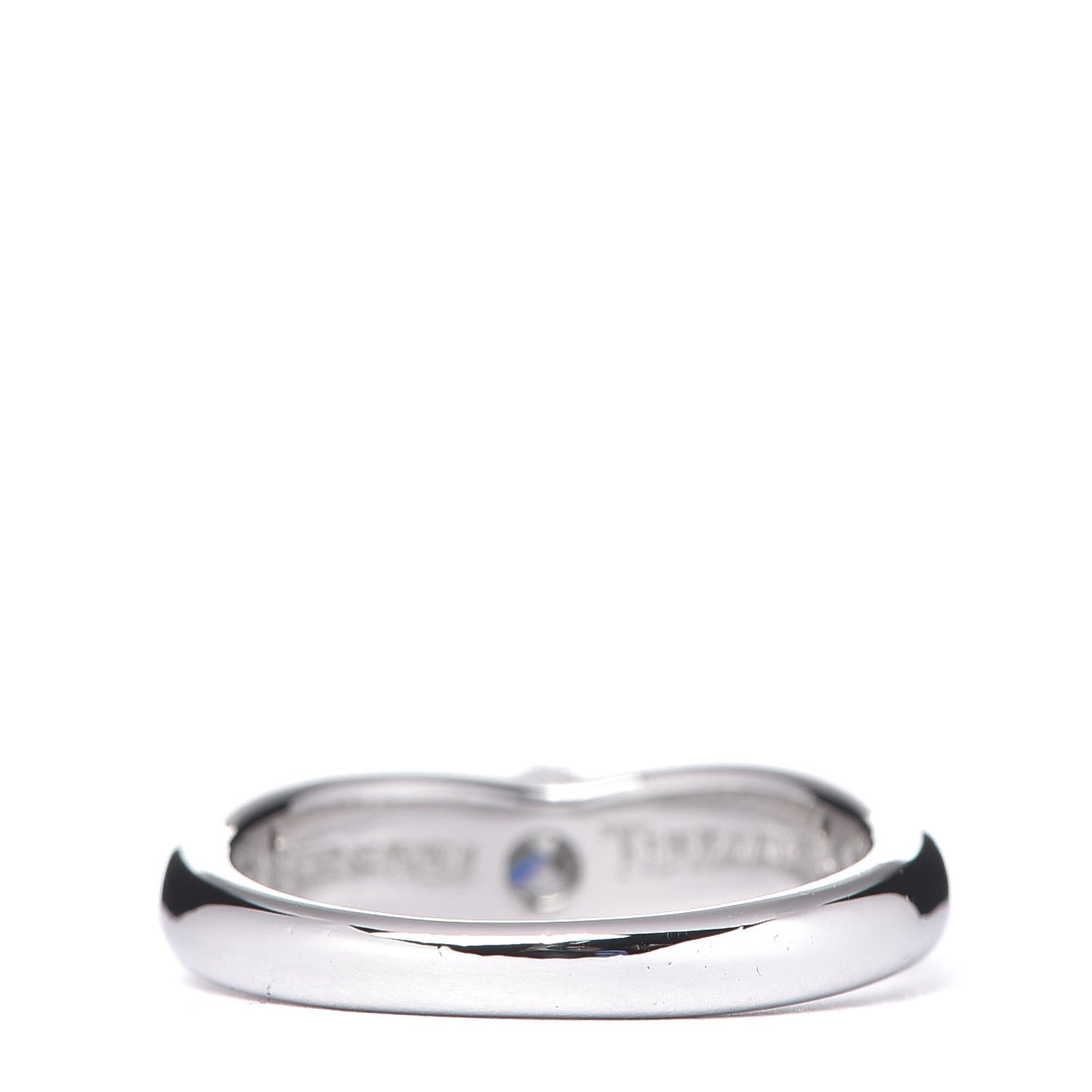 Platinum Diamond Elsa Peretti Curved Band Ring 48 4.5