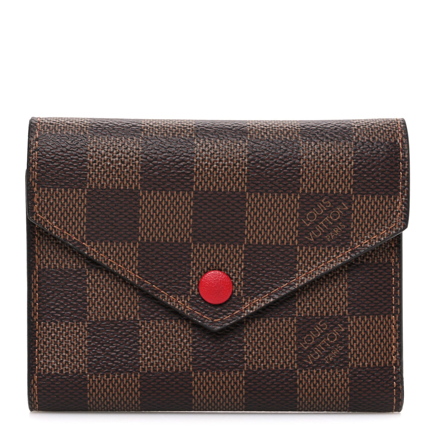 Damier Ebene Victorine Wallet Red