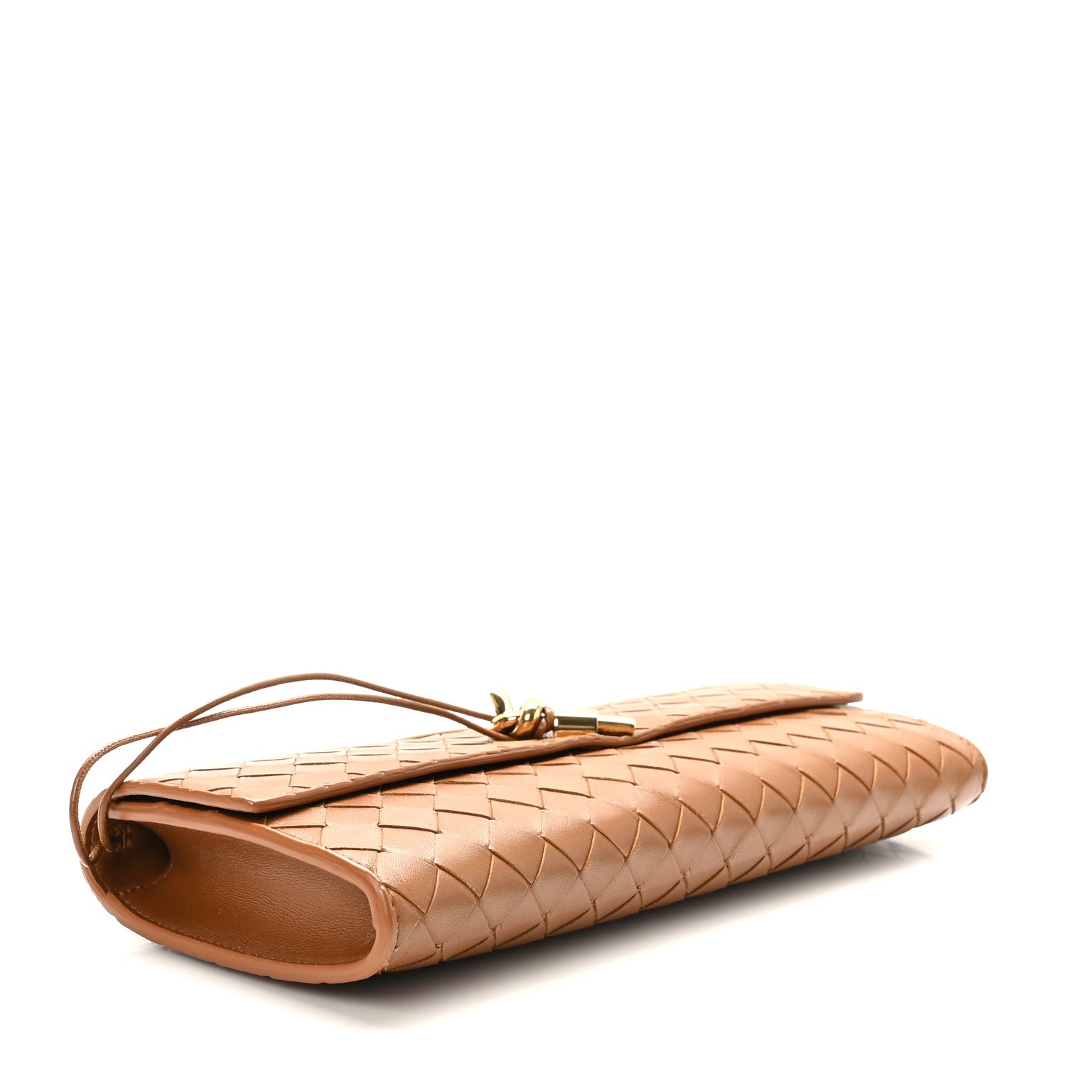 Bottega Veneta Nappa Intrecciato Long Andiamo Top Handle Clutch Cognac 4 of 8