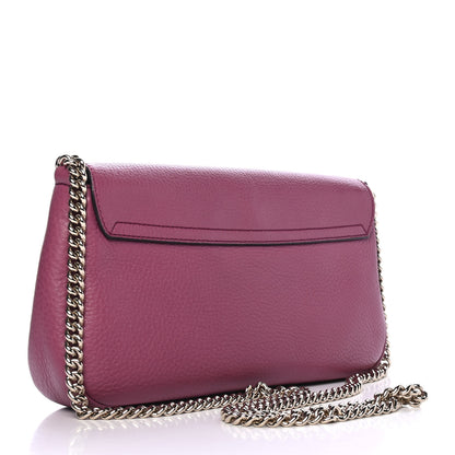Gucci Pebbled Calfskin Medium Soho Flap Crossbody Peonia Flower 2 of 4