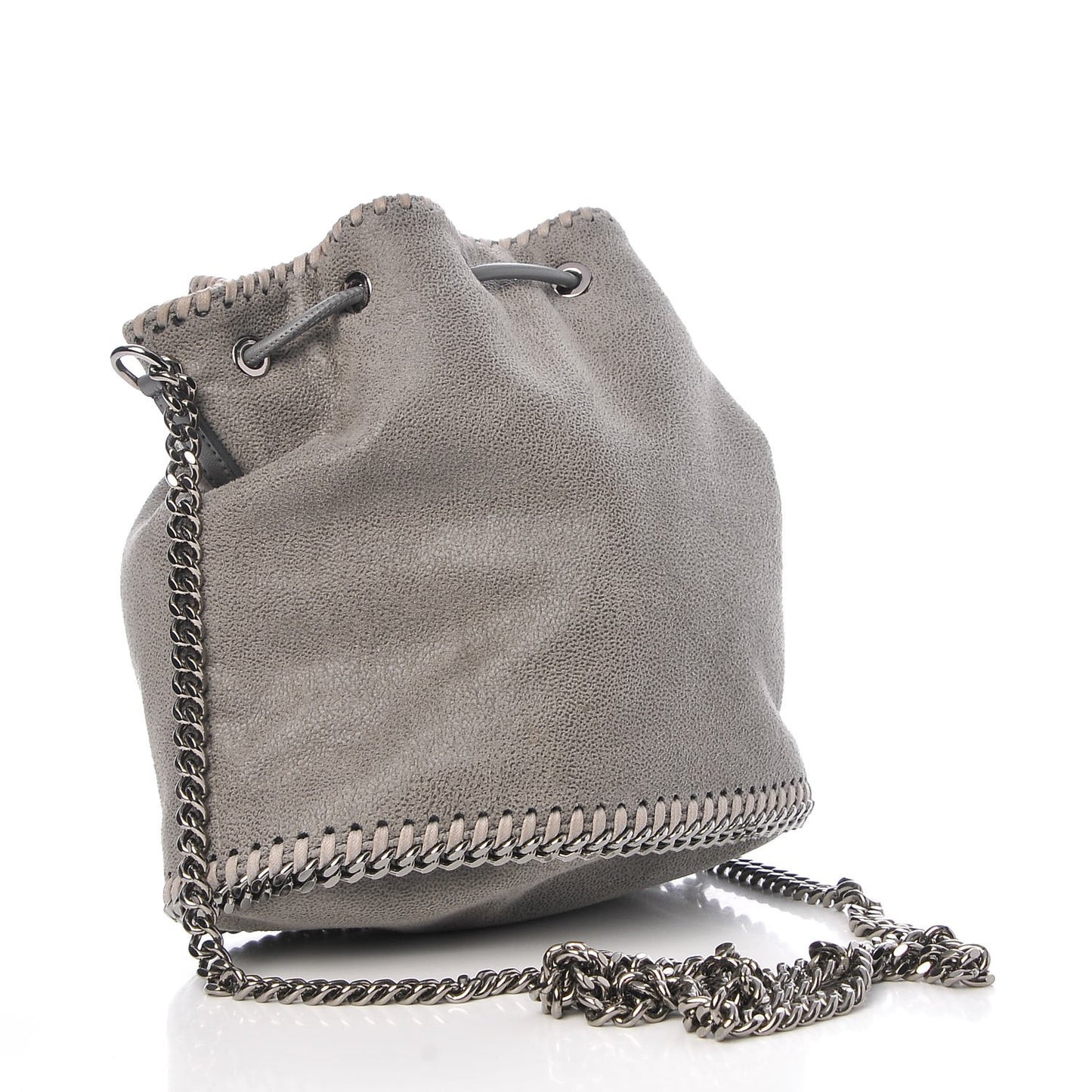 Shaggy Deer Mini Bucket Falabella Bag Grey