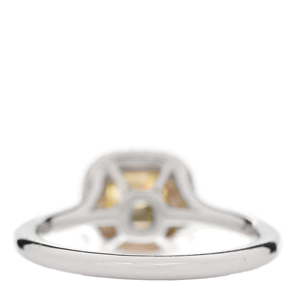 Tiffany Platinum 18K Yellow Gold Fancy Yellow Diamond .47ct Soleste Engagement Ring 50 5.25 4 of 5