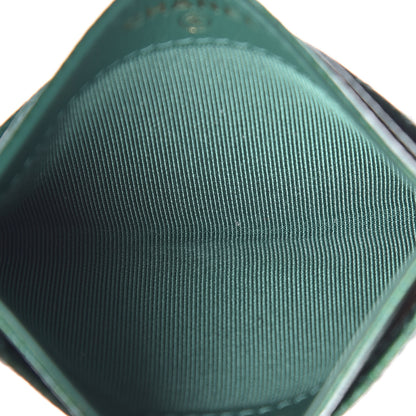Chanel Metallic Caviar Quilted Card Holder Green 5 of 9
