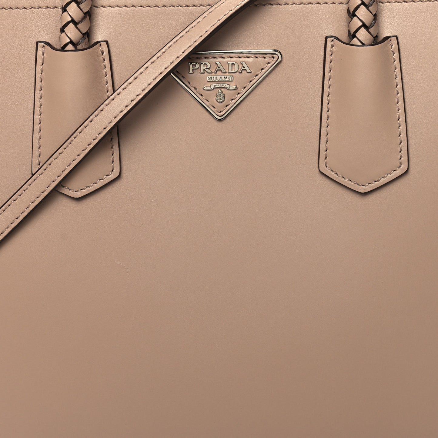 City Calfskin Braided Medium Double Bag Cammeo