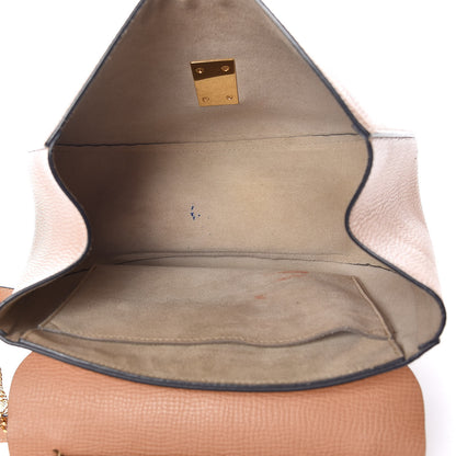 Chloe Grained Calfskin Lambskin Medium Bi-Color Drew Shoulder Bag Wet Sand Sunflower 5 of 13
