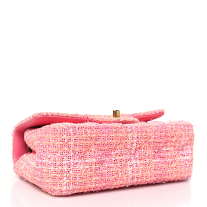 Chanel Tweed Quilted Mini Rectangular Flap Pink Orange White 4 of 12