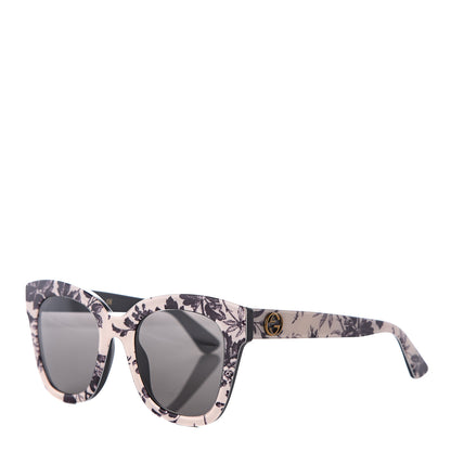 Gucci Acetate Herbarium Print Square Frame Sunglasses GG0029S White 1 of 7