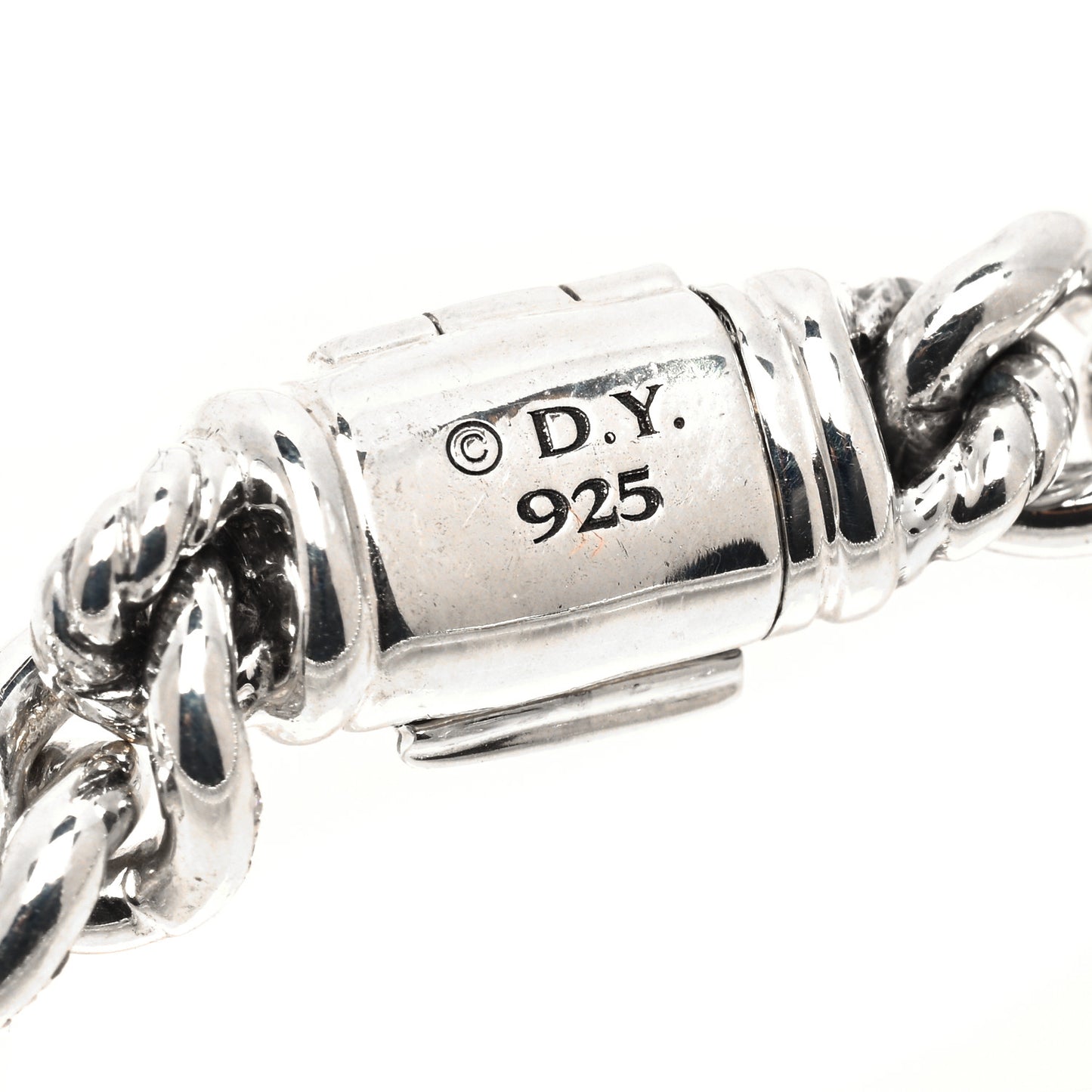 Sterling Silver Diamond Petite Pave Curb Link Bracelet