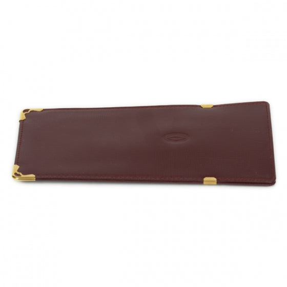 Leather Eyeglass Case Burgundy