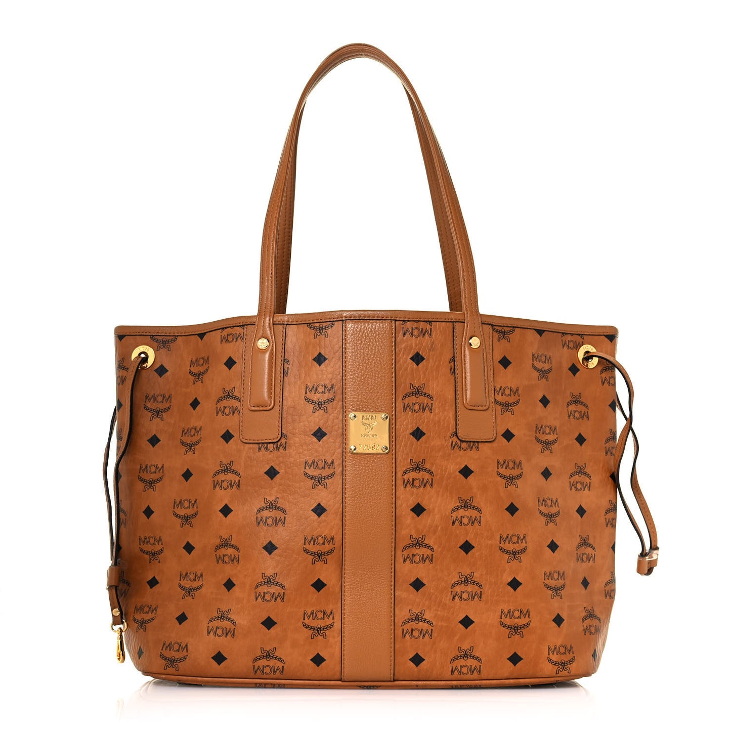 Visetos Medium Liz Reversible Shopper Tote Cognac