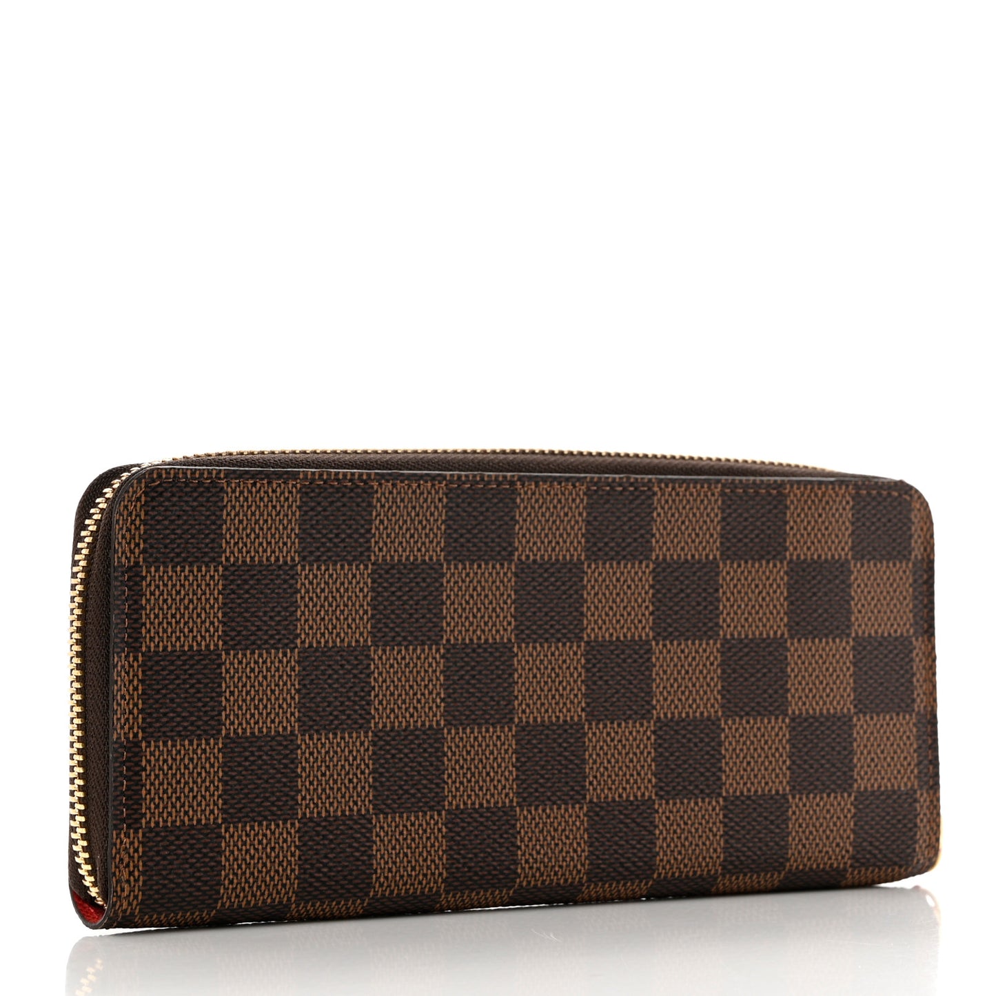 Damier Ebene Clemence Wallet Cherry